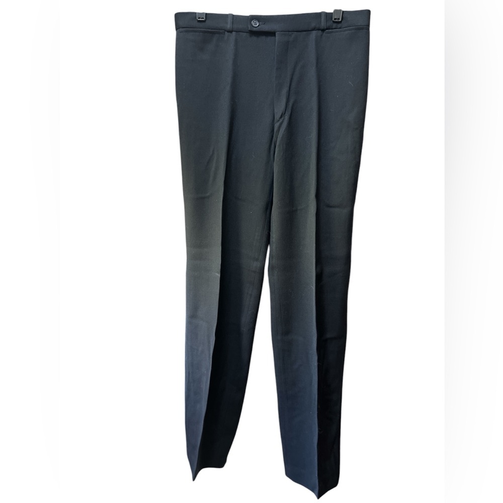 Black Slim-Fit Dress Pants with Sharp Crease AT1812AR1